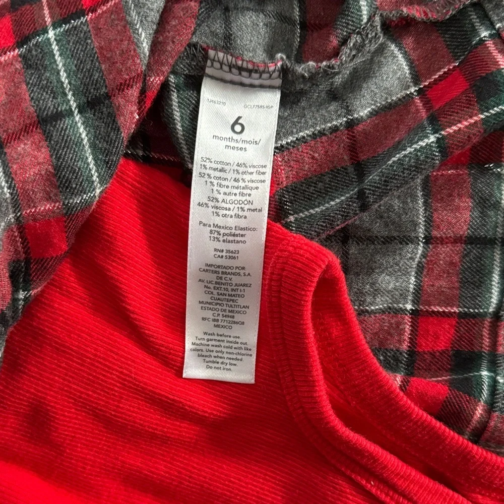 Carter’s 2-Piece Holiday Plaid Jumper Set | 6 Months